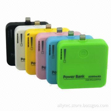 Power Charger for iPhone 5/iPod/iPad Mini, with 2,200mAh Li-ion